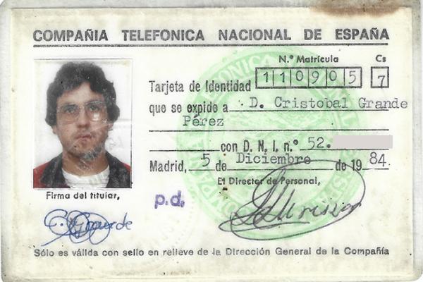 Carnet de Empleado (12/1984)